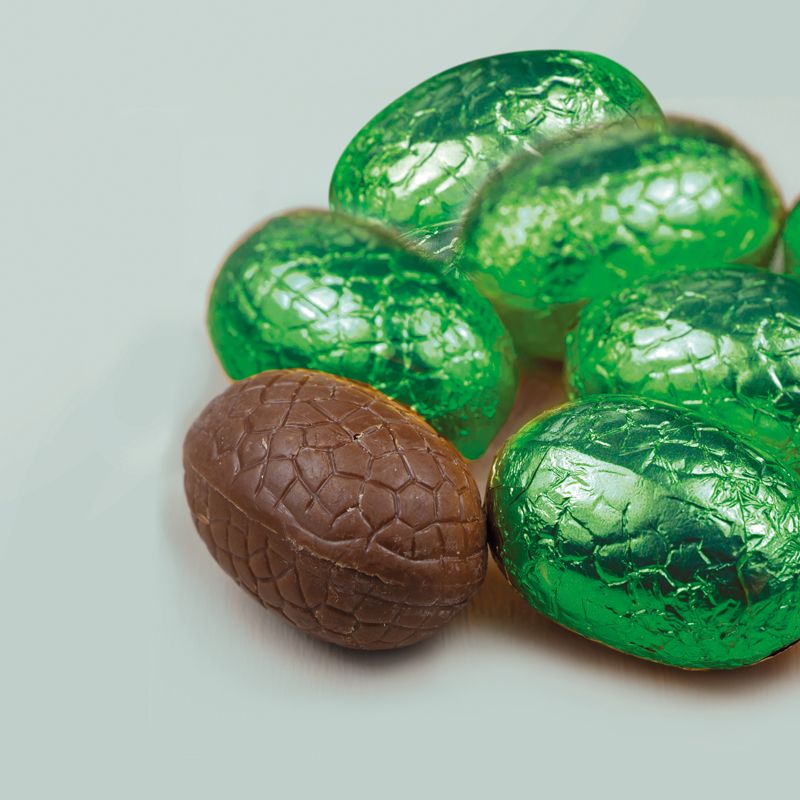 Carrés alu verts pour bonbons et chocolats (x50)