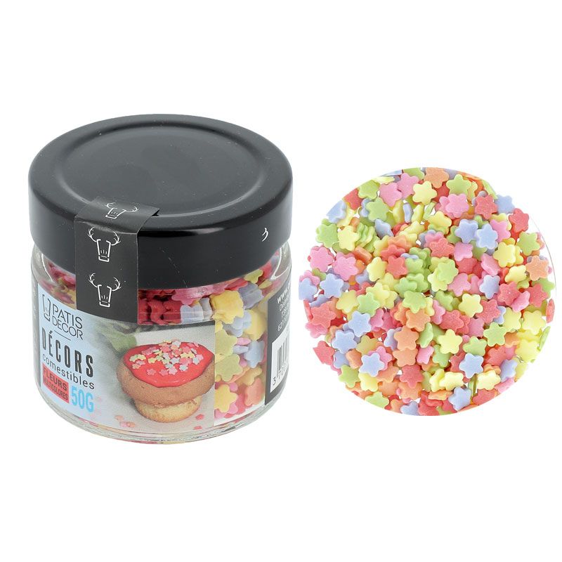 Décors fleurette comestibles Patisdécor 60 g