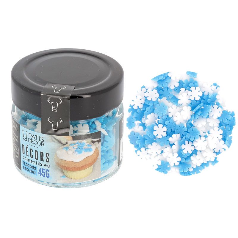 Pot décors sucrés flocons 50g