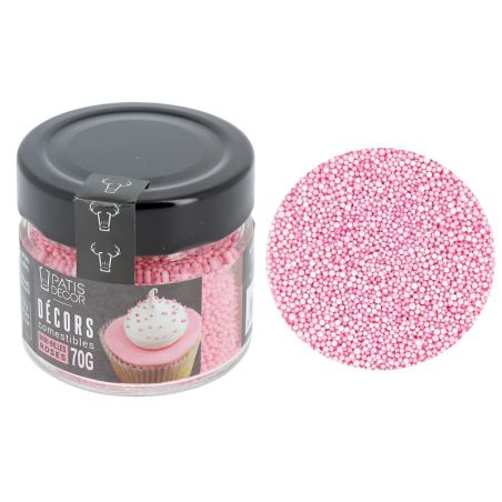 Mini billes roses comestibles Patisdécor