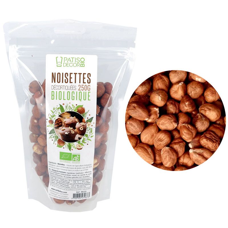 Noisettes décortiquées Bio 250 g - ingrédients patisserie