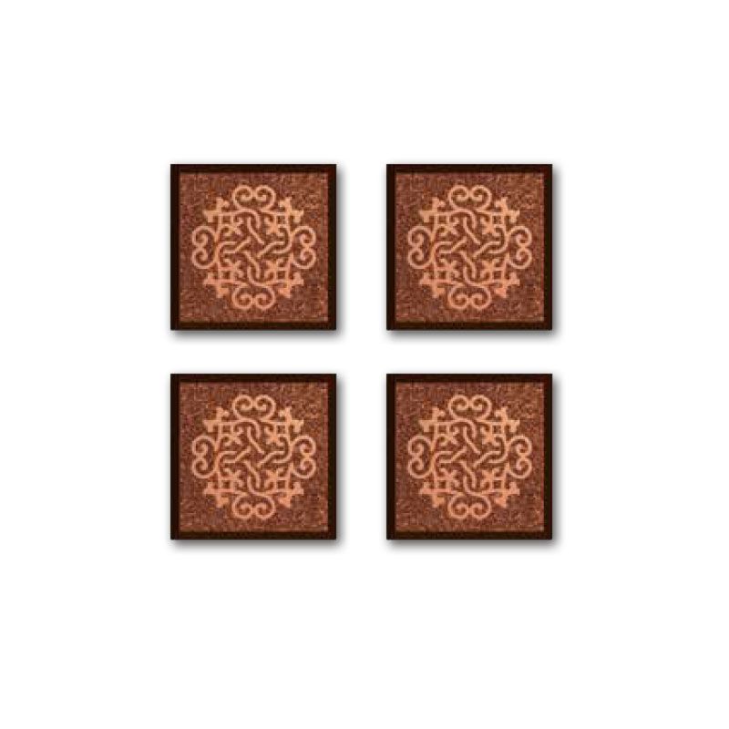 Moule carrés chocolat décor arabesques