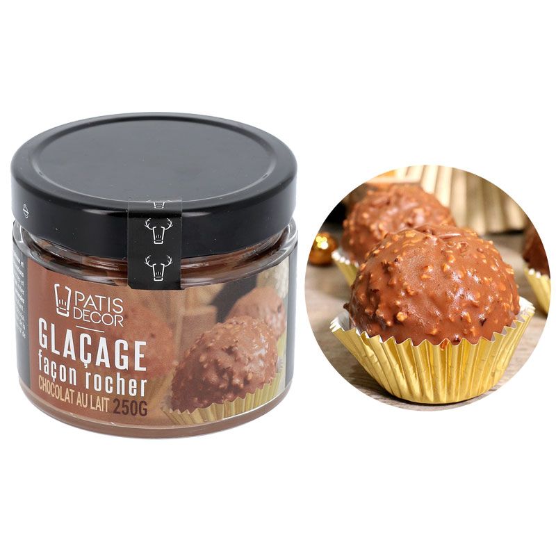 Glaçage façon rocher chocolat au lait Patisdécor 250 g