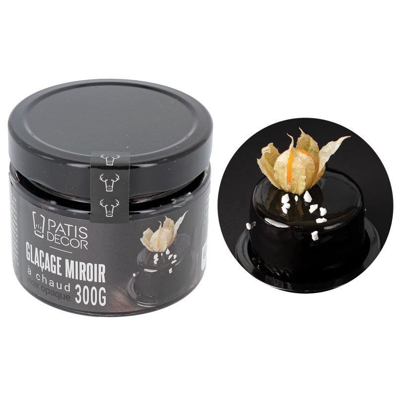 Glaçage miroir Noir patisserie 300 g - Patisdécor