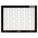 Toile de cuisson silicone pour macarons 40 x 30 cm Toile de cuisson silicone pour macarons 40 x 30 cm