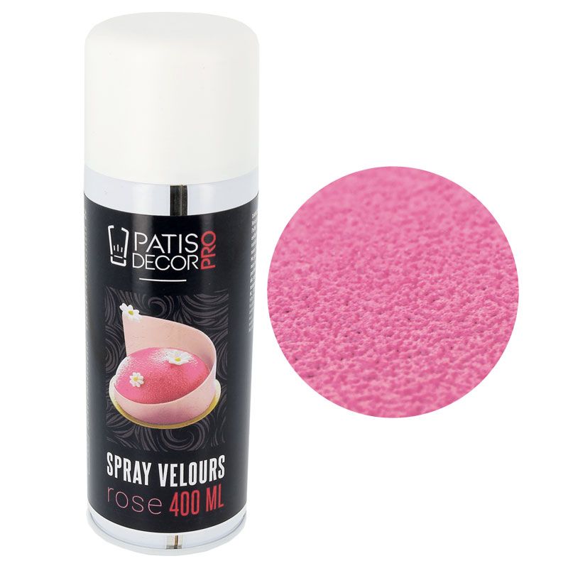 Spray Velours Rose 250 ml Colorant Alimentaire Velly Spray Pro :achat,  vente - Cuisine Addict