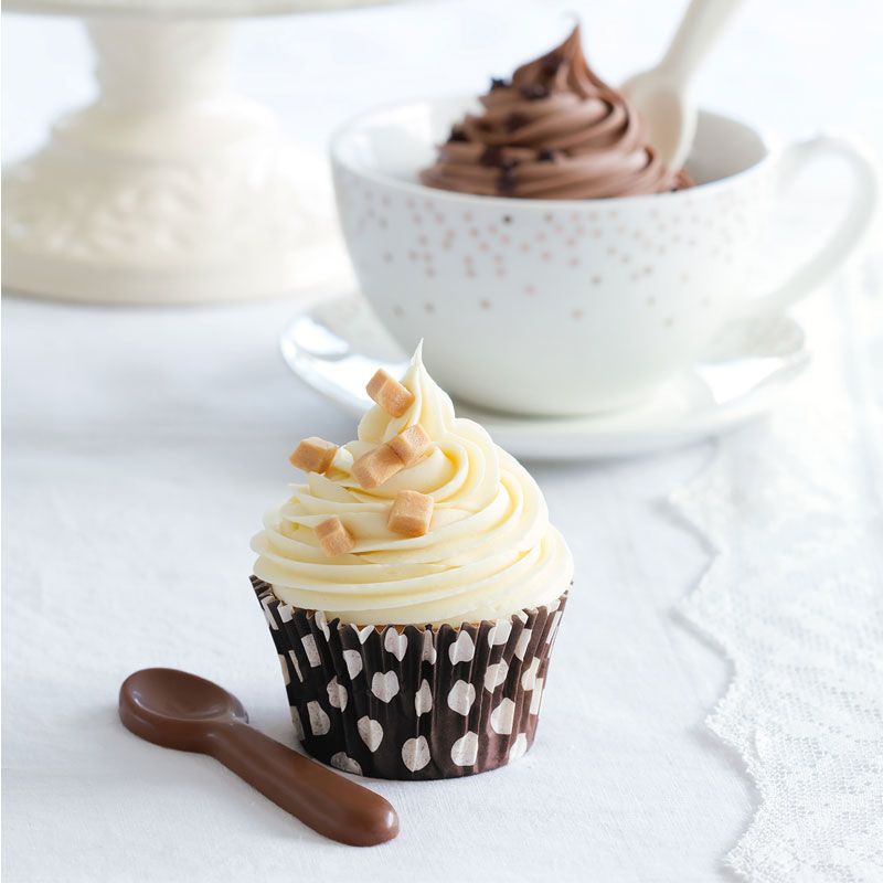 Caissettes cupcake chocolat à pois (x60)