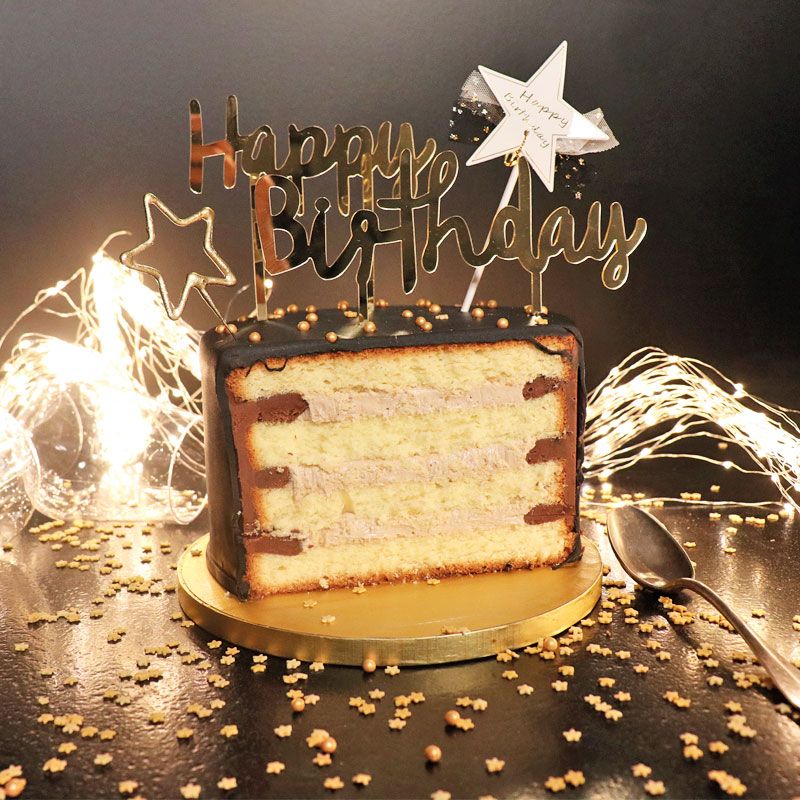 Cake Topper étoile Happy Birthday Patisdécor
