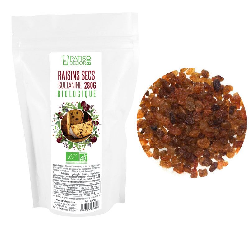 Raisins secs sultanine Bio 280 g