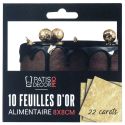 Feuilles d'or alimentaire 22 carats (x10) Feuilles d'or alimentaire 22 carats (x10)