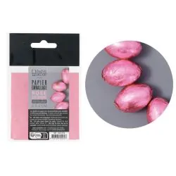 PATIKIL Lot de 100 emballages de bonbons carrés en aluminium à grille fine pour décoration de bonbons au chocolat, 15,2 x 15,2 cm, rose