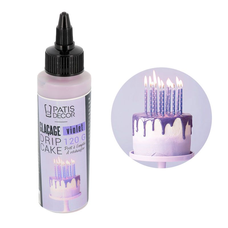 Glaçage pour drip cake violet Patisdécor 120 g