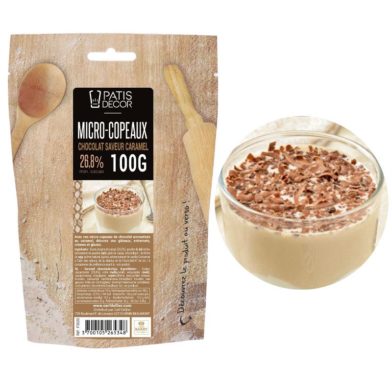 Mini-copeaux de chocolat caramel Patisdécor 100 g