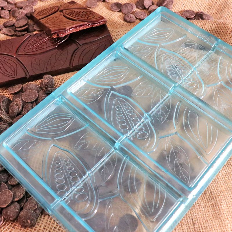 Moule chocolat 3 Tablettes Cabosses Cacao en tritan