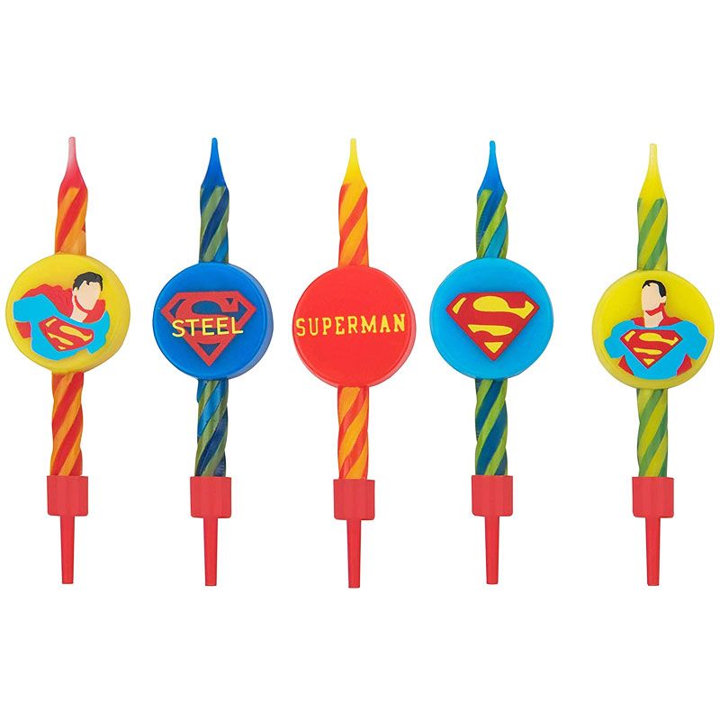 Bougie anniversaire Superman assorties (x10)