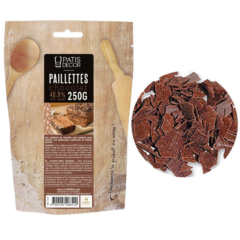 Feuille rhodoid Chocolat patisserie (x5)