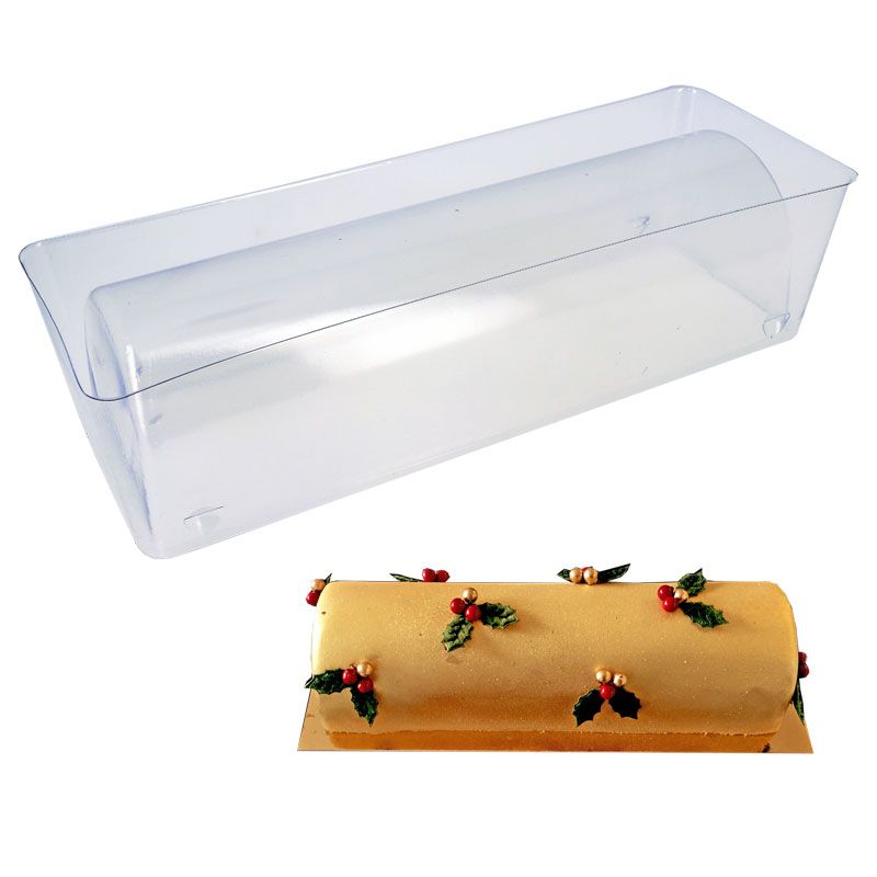 Kit de Noël - Moule à bûche plastique pvc et son insert, 2 embouts