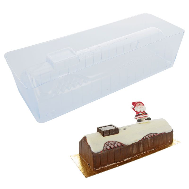 Kit Moule à Bûche (insert, tapis, gouttière en silicone) - Coffret Bûche de  Noël