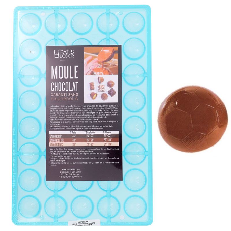 Moule à Chocolat 18 Ballons de Foot Easy Choc Silicone Spécial Chocolat -  , Achat, Vente