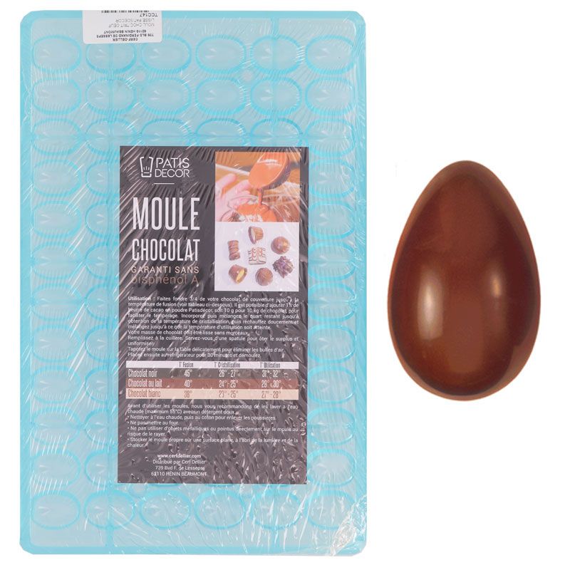 Moule chocolat oeuf lisse 2,3 cm