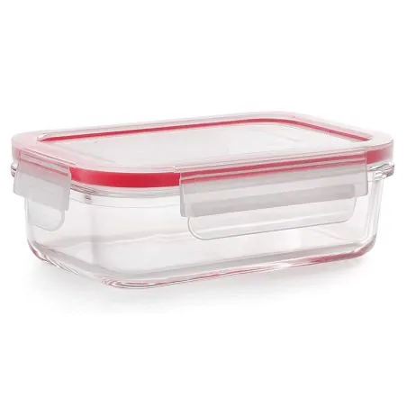 Boîte de conservation rectangulaire en verre avec couvercle