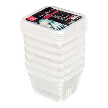 Bacs Modulus rigides en polypropylène GN 1/6 avec couvercles (x6)