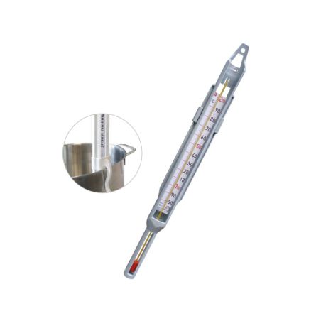 Thermomètre à confiture et sucre de 80 à 200°C sous gaine 35 cm dit de  confiseur - Tom Press