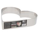 Cœur à mousse inox H 4,5 cm L 22 cm Patisdécor