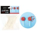 Bâtons de sucettes Patisdécor 10 cm (x50) Bâtons de sucettes Patisdécor 10 cm (x50)