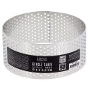 Cercle à tarte perforé inox H 3,5 cm Ø 8 cm Patisdécor