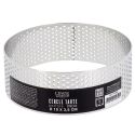 Cercle à tarte perforé inox H 3,5 cm Ø 10 cm Patisdécor