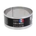 Cercle à mousse inox H 4,5 cm Ø 10 cm Patisdécor