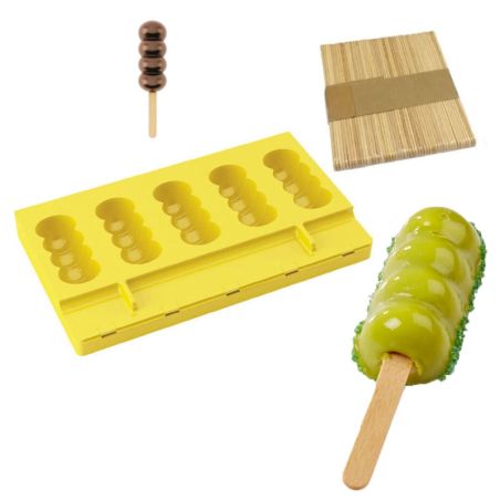 Moule à esquimaux silicone Bubbles + 50 bâtons