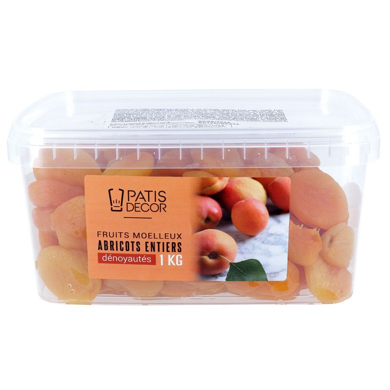 Abricots entiers dénoyautés Patisdécor 1 kg