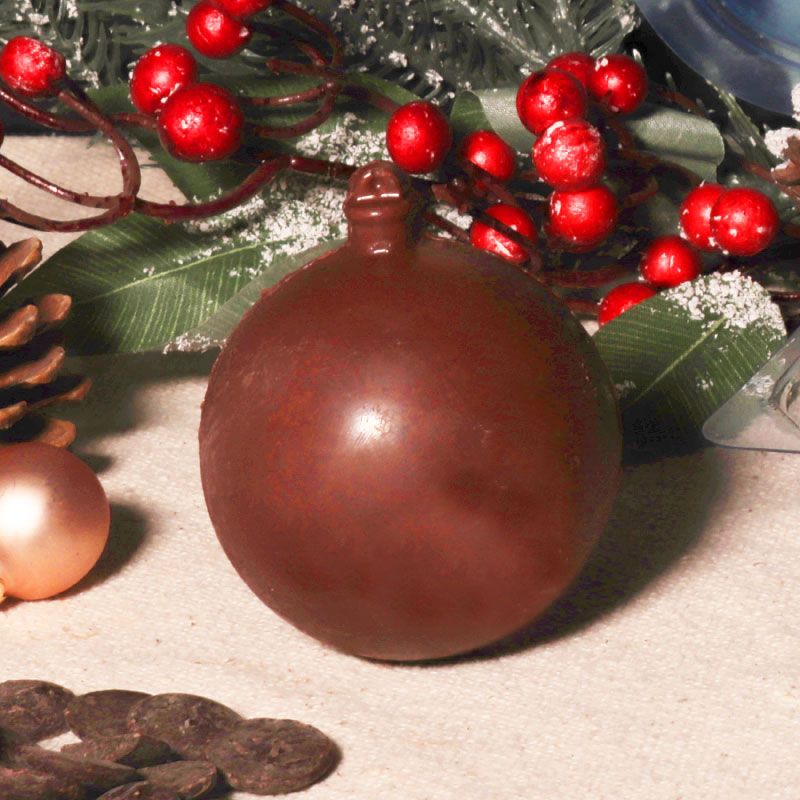 Moule chocolat en 3 parties Boules de Noël lisses Patisdécor