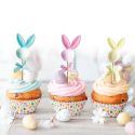 Têtes de lapins pastel assorties sur pique Patisdécor (x3)