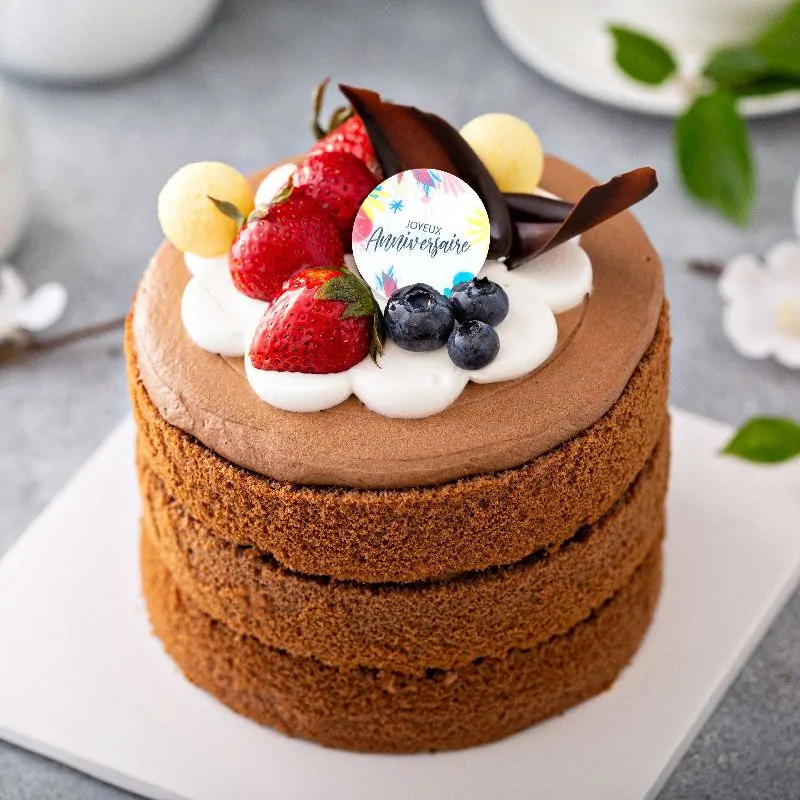 Décors comestibles en azyme assortis thème anniversaire n°6