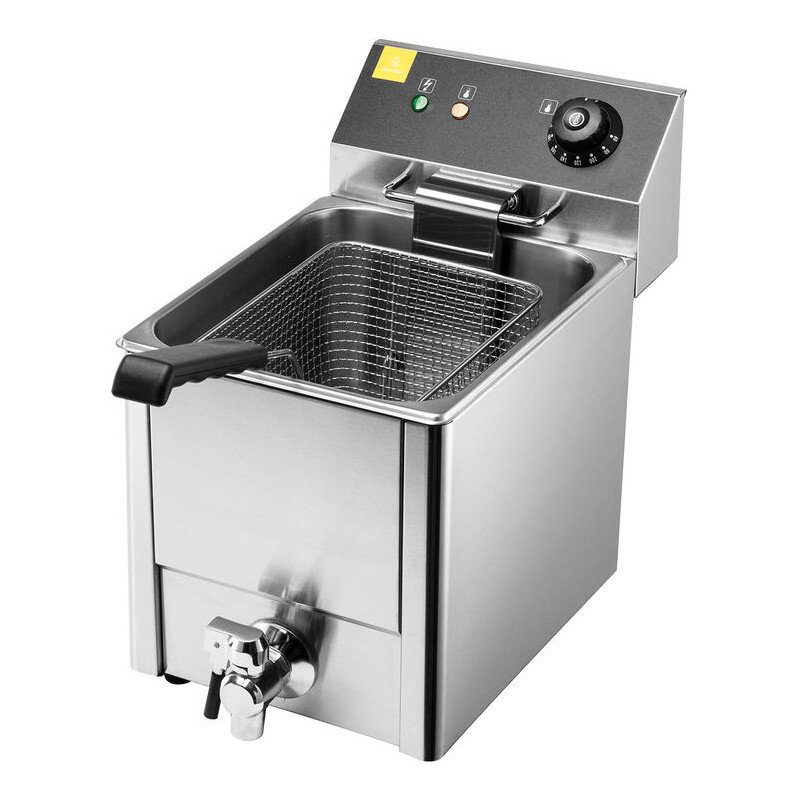 Friteuse électrique à cuve unique en acier inoxydable, 1,2 L