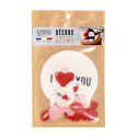 Décors comestibles en azyme assortis thème St Valentin "I Love You"