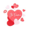 Décors comestibles en azyme assortis thème St Valentin "Je t'aime"