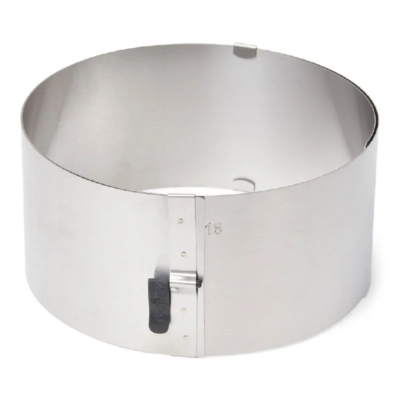 Cercle à biscuit extensible inox H 9 cm Ø 17-30 cm