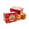 Boîte à biscuits de Noël en métal 14,1 x 10,1 x 7 cm