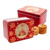 Boîte à biscuits de Noël en métal 25,6 x 18 x 9 cm