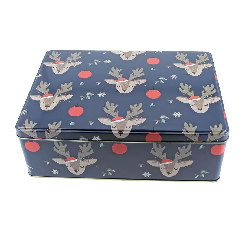 Boîtes à biscuits gigognes rectangulaires en métal (x3)