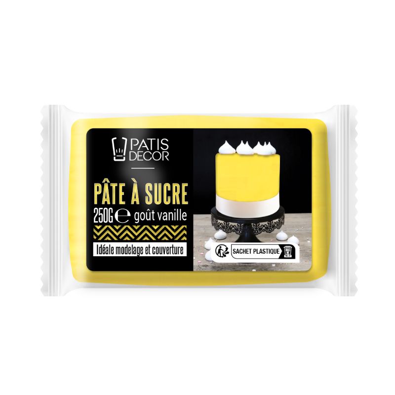 Pâte à sucre jaune Patisdécor 250 g