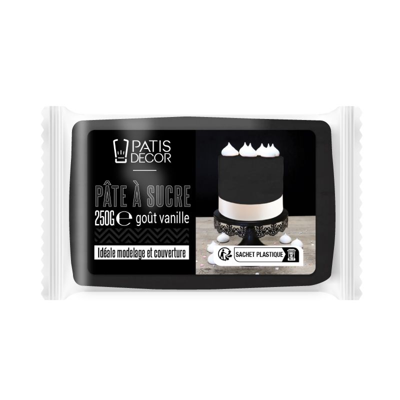 Pate a sucre noire 250 g - Patisdécor