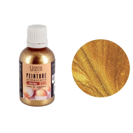 Peinture alimentaire dorée...
