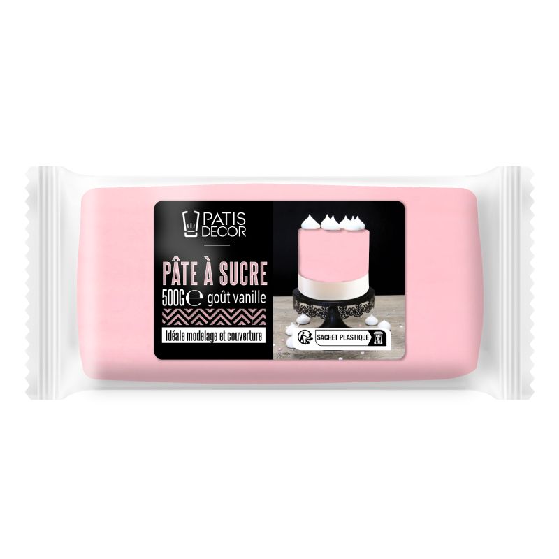 Pâte à sucre rose Patisdécor 500 g