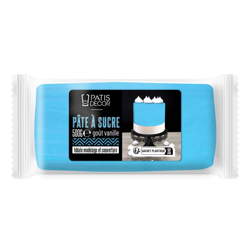 Pâte à sucre bleue Patisdécor 500 g