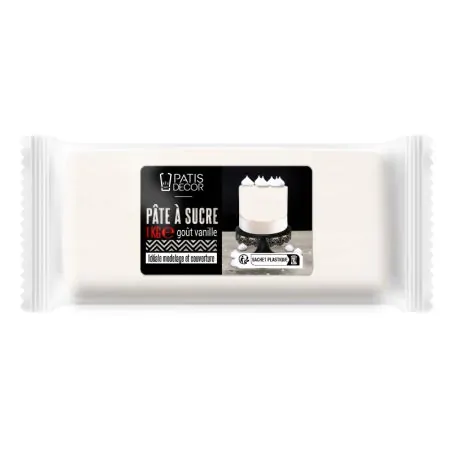 Pâte à sucre blanche premium Patisdécor Pro 1 kg